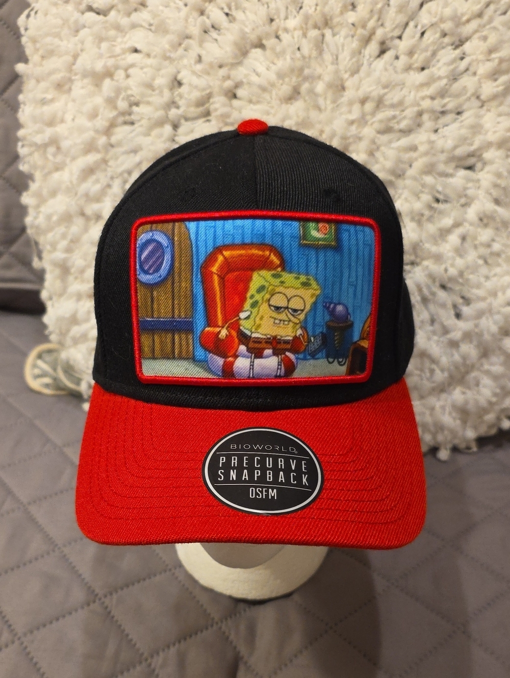Bioworld SpongeBob Black and Red Snapback Hat